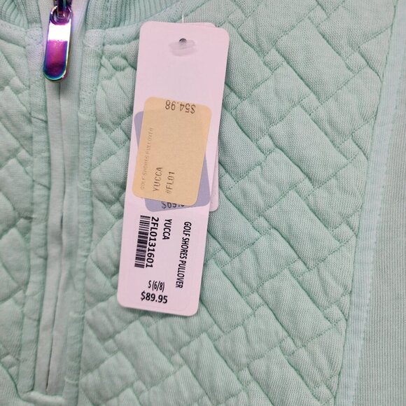 Soft Surroundings Golf Shores Pullover Quilted Crewneck Women's Size S Green - Picture 5 of 8